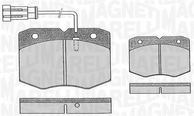 363916060476 MAGNETI MARELLI Комплект тормозных колодок, дисковый тормоз