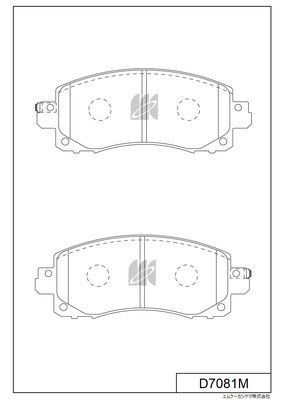 D7081M MK Kashiyama Комплект тормозных колодок, дисковый тормоз