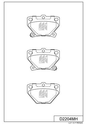 D2204MH MK Kashiyama Комплект тормозных колодок, дисковый тормоз