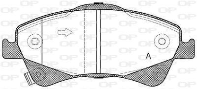 BPA134112 OPEN PARTS Комплект тормозных колодок, дисковый тормоз