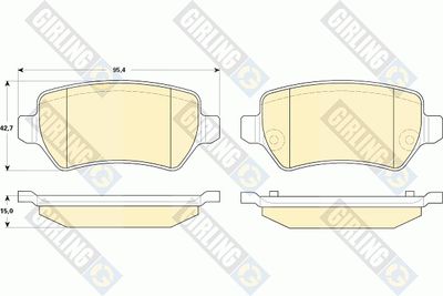 6118311 GIRLING Комплект тормозных колодок, дисковый тормоз