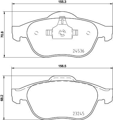 MDB2884 MINTEX Комплект тормозных колодок, дисковый тормоз