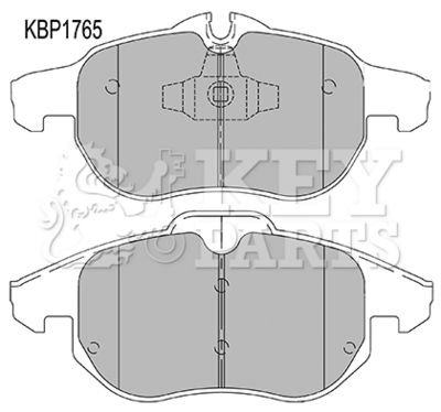 KBP1765 KEY PARTS Комплект тормозных колодок, дисковый тормоз