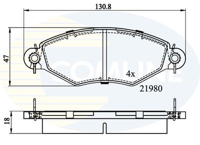 CBP0704 COMLINE Комплект тормозных колодок, дисковый тормоз