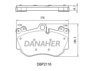 DBP2116 DANAHER Комплект тормозных колодок, дисковый тормоз