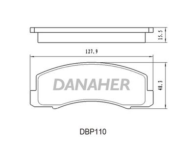DBP110 DANAHER Комплект тормозных колодок, дисковый тормоз