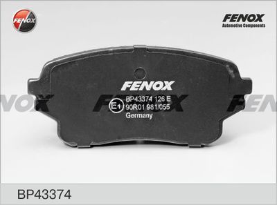 BP43374 FENOX Комплект тормозных колодок, дисковый тормоз