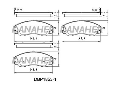 DBP18531 DANAHER Комплект тормозных колодок, дисковый тормоз