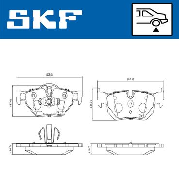 VKBP90095 SKF Комплект тормозных колодок, дисковый тормоз