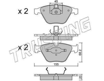 5744 TRUSTING Комплект тормозных колодок, дисковый тормоз