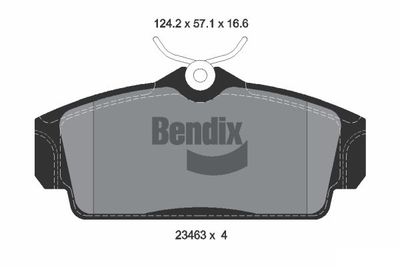 BPD1986 BENDIX Braking Комплект тормозных колодок, дисковый тормоз
