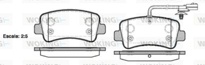 P1539301 WOKING Комплект тормозных колодок, дисковый тормоз