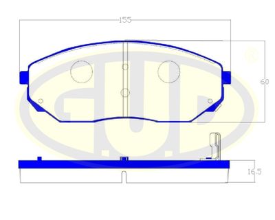 GBP104102 G.U.D. Комплект тормозных колодок, дисковый тормоз