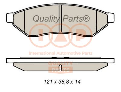 70420047 IAP QUALITY PARTS Комплект тормозных колодок, дисковый тормоз