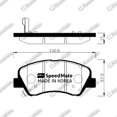 SMBPH047 SpeedMate Комплект тормозных колодок, дисковый тормоз