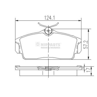 J3601068 NIPPARTS Комплект тормозных колодок, дисковый тормоз