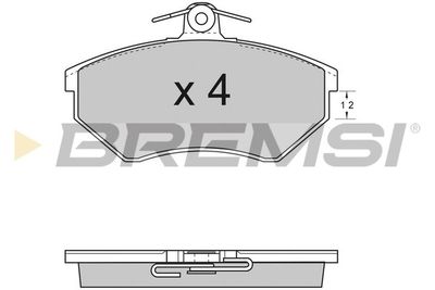 BP2531 BREMSI Комплект тормозных колодок, дисковый тормоз