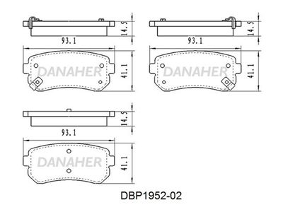 DBP195202 DANAHER Комплект тормозных колодок, дисковый тормоз