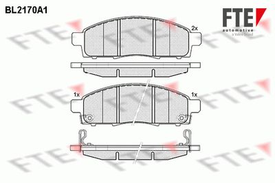 BL2170A1 FTE Комплект тормозных колодок, дисковый тормоз