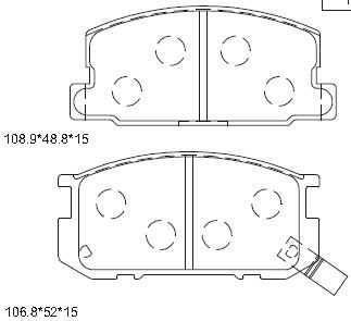 KD2769 ASIMCO Комплект тормозных колодок, дисковый тормоз
