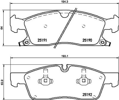 P37015 BREMBO Комплект тормозных колодок, дисковый тормоз