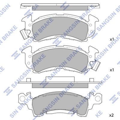 SP1280 Hi-Q Комплект тормозных колодок, дисковый тормоз