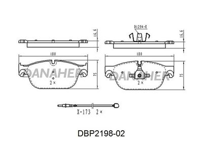 DBP219802 DANAHER Комплект тормозных колодок, дисковый тормоз