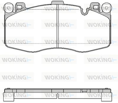 P1633300 WOKING Комплект тормозных колодок, дисковый тормоз