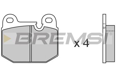 BP2144 BREMSI Комплект тормозных колодок, дисковый тормоз