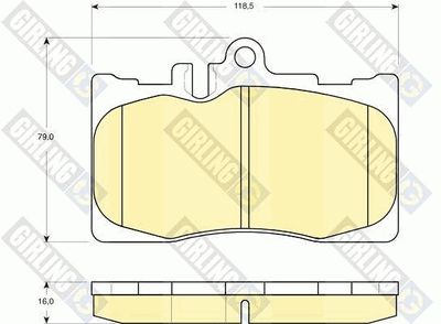 6133229 GIRLING Комплект тормозных колодок, дисковый тормоз