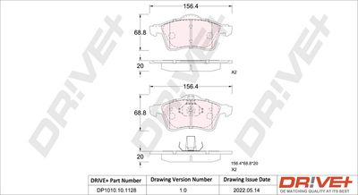 DP1010101128 Dr!ve+ Комплект тормозных колодок, дисковый тормоз