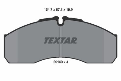 2916002 TEXTAR Комплект тормозных колодок, дисковый тормоз