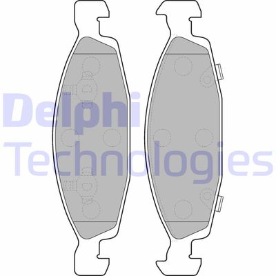 LP1557 DELPHI Комплект тормозных колодок, дисковый тормоз