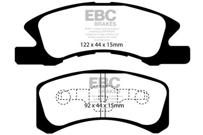DP1915 EBC Brakes Комплект тормозных колодок, дисковый тормоз