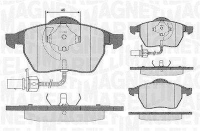 363916060143 MAGNETI MARELLI Комплект тормозных колодок, дисковый тормоз