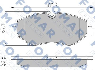 FO921581 FOMAR Friction Комплект тормозных колодок, дисковый тормоз