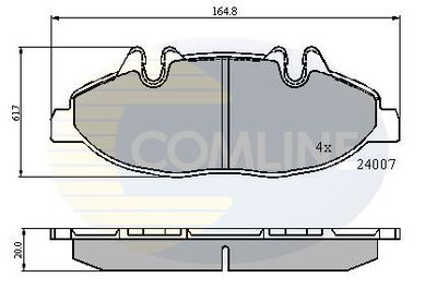 CBP01305 COMLINE Комплект тормозных колодок, дисковый тормоз