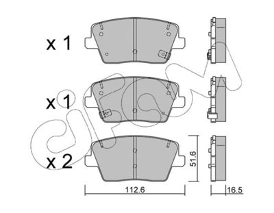 82212420 CIFAM Комплект тормозных колодок, дисковый тормоз