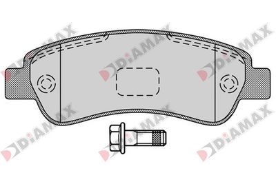 N09176 DIAMAX Комплект тормозных колодок, дисковый тормоз