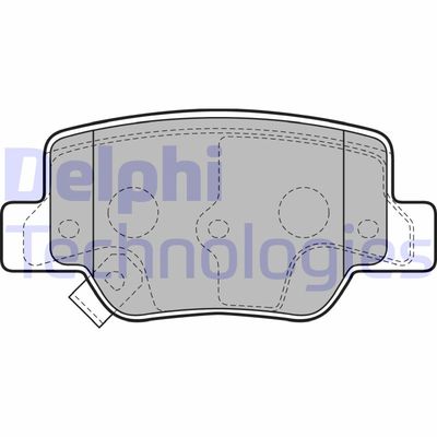 LP2193 DELPHI Комплект тормозных колодок, дисковый тормоз