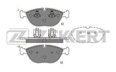 BS1074 ZEKKERT Комплект тормозных колодок, дисковый тормоз