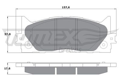 TX1759 TOMEX Brakes Комплект тормозных колодок, дисковый тормоз