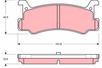 GDB375 TRW Комплект тормозных колодок, дисковый тормоз