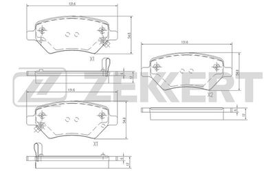 BS1001 ZEKKERT Комплект тормозных колодок, дисковый тормоз