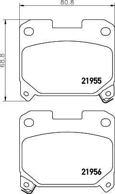 8DB355029001 HELLA Комплект тормозных колодок, дисковый тормоз