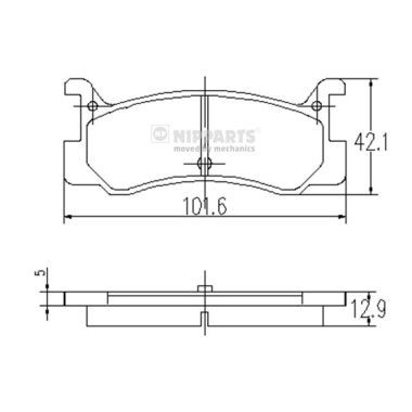 J3613003 NIPPARTS Комплект тормозных колодок, дисковый тормоз