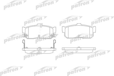 PBP796 PATRON Комплект тормозных колодок, дисковый тормоз