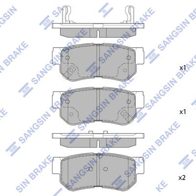 SP1117 Hi-Q Комплект тормозных колодок, дисковый тормоз