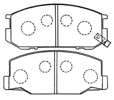 AKD1217 ASVA Комплект тормозных колодок, дисковый тормоз