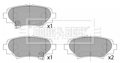 BBP2458 BORG & BECK Комплект тормозных колодок, дисковый тормоз